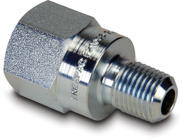 FZ1642, Phụ Kiện Áp Suất Cao, Đầu Nối, Áp suất vận hành tối đa 700 bar, Kết Nối Ren Cái 1/4″ NPT sang Ren Đực 1/8″ NPT