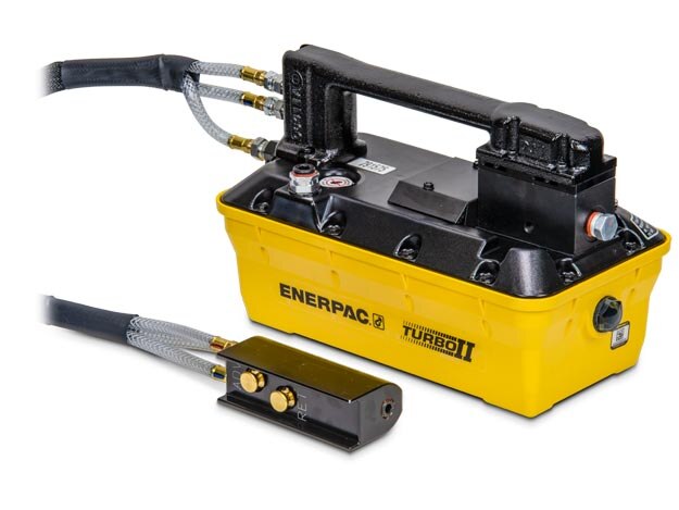 PARG1102N, Máy bơm Thủy Lực Khí Nén Turbo II, Van Thủ Công 3/3 với Tay Điều Khiển Treo, 2081 xentimét khối Dầu Sử Dụng Được, Sử Dụng với Xi Lanh Tác Động Đơn