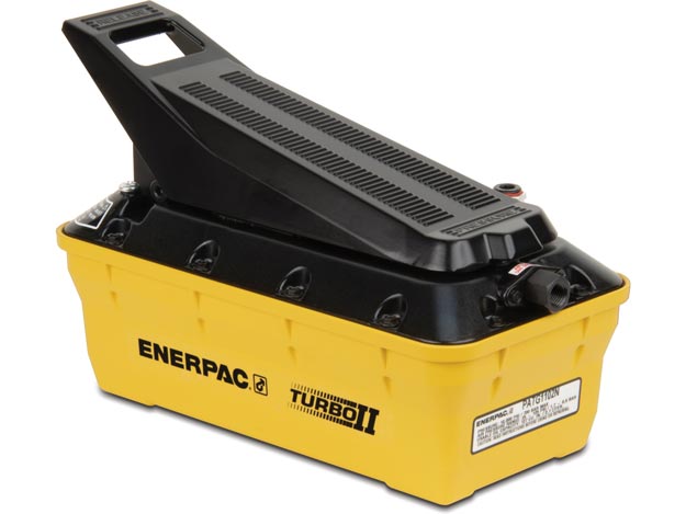 PATG1102N, Máy bơm Thủy Lực Khí Nén Turbo II, Van Bàn Đạp 3/3 Vận Hành Bằng Tay/Chân, 2081 xentimét khối Dầu Sử Dụng Được, Sử Dụng với Xi Lanh Tác Động Đơn